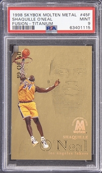 1998-99 SkyBox Molten Metal "Fusion - Titanium" #45F Shaquille ONeal (#19/40) – PSA MINT 9